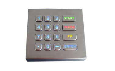 16 Keys Panel Mount Keypad IP68 Dynamic Waterproof Backlit With USB Interface