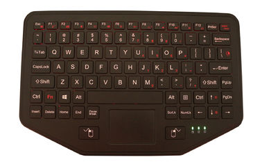 Ruggedized Vehicle Keyboard Desktop With Touchpad Backlit Scissors Switch