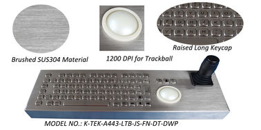 Stainless Steel Metal Joystick Keyboard 1200 DPI With Trackball Mouse