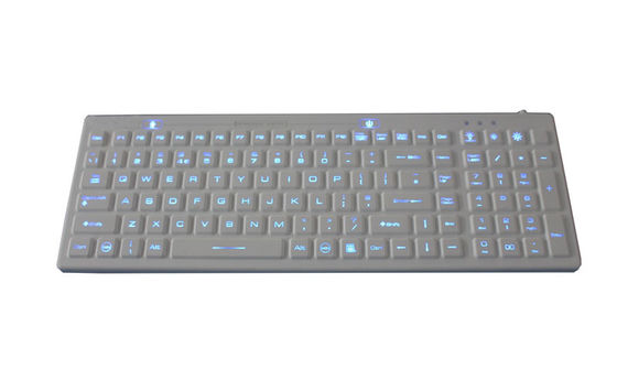 Silicone Rubber Backlit Medical Keyboard FCC Ruggedized