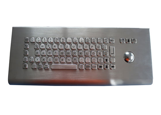 SUS304 IP68 Wall Mounted Metal Keyboard With Mechanicall Trackball