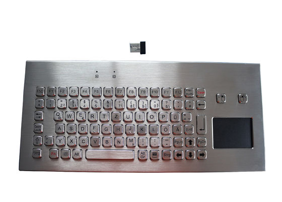 Wireless Metal Keyboard IP67 With Touchpad IP67 Movable Desk Top 2.4G