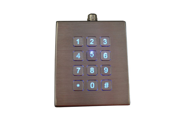 Stroke 0.45mm IP68 Dynamic Desktop Backlit Keypad Vandal Scratch Proof