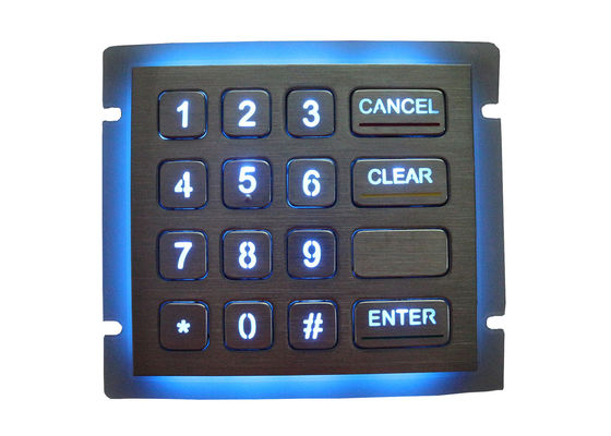 0.45mm Travel Metal Numeric Keypad Stainless Steel Dot Matrix With Backlight