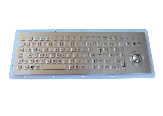 107 Keys Industrial Trackball Keyboard IP67 Panel Mounted Dynamic