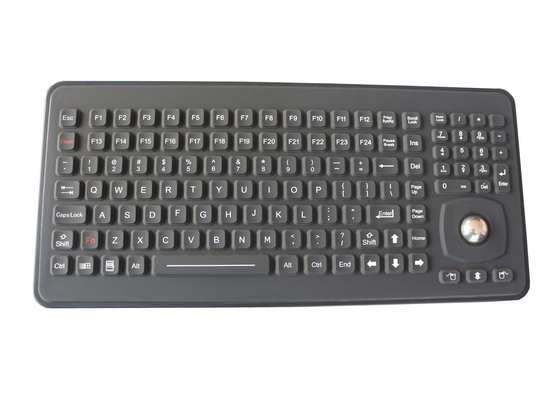 Medical Silicone Rubber Keyboard Rectangular Keys With 25mm Optical Trackball