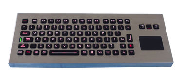 IP65 85 keys ruggedized desktop metal backlight keyboard with sealed tough touchpad