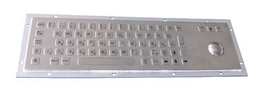 IP65 static rated 69 key industrial metal keyboard with mechanical trackball