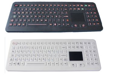 IP68 waterproof industrial rubber medical keyboard with backlit touchpad