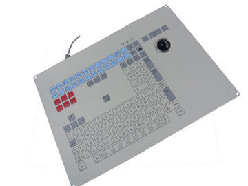 Ruggedized Trackball Industrial Membrane Keyboard Water Proof and Scratch Proof