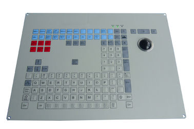 121 Key Industrial Membrane Keyboard with laser trackball panel mount keyboard with numeric keys