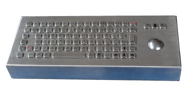 Washable desk top stainless steel keyboard with trackball OTB / LTB kiosk keyboard
