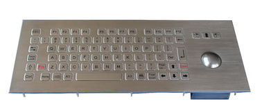 84 Key Washable  Industrial Keyboard With Trackball , stainless steel keyboard