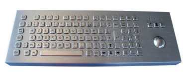 100 keys scratch proof stainless steel keyboard with optical trackball and numeric keypad