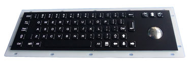 IP65 Rated Custom Black Metal Keyboard with integrated mechanical optical trackball