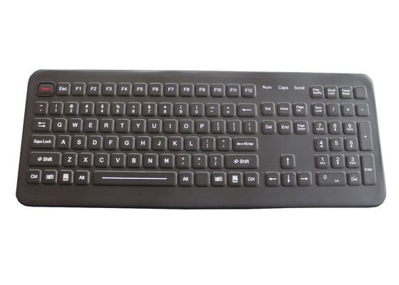 Dynamic Sealed Silicone Industrial Keyboard 30mA For Ruggedized Computer