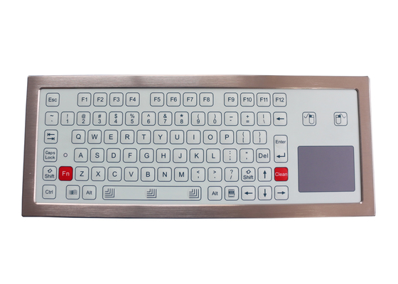 Steel Plate Membrane Ruggedized Keyboard 81 Keys IP68 With Touchpad