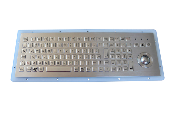 IK09 Panel Mounted Keyboard IP67 SUS304 With Optical Trackball