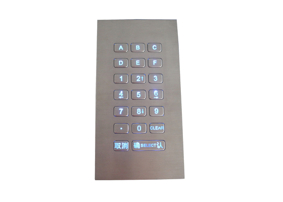 Backlight Stainless Steel Keypad 20 Buttons Metal Numeric Keypad