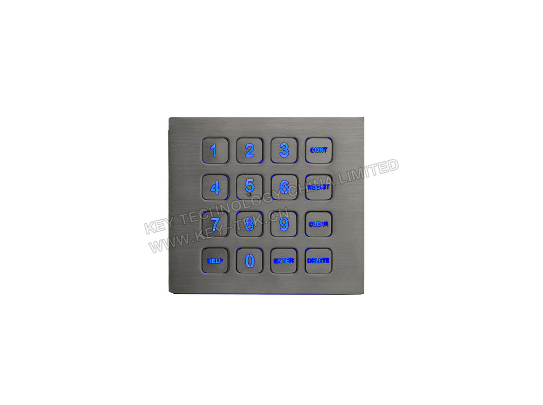 IP67 Rated Backlight Industrial Metal Keypad With 0.45mm Short Stroke 