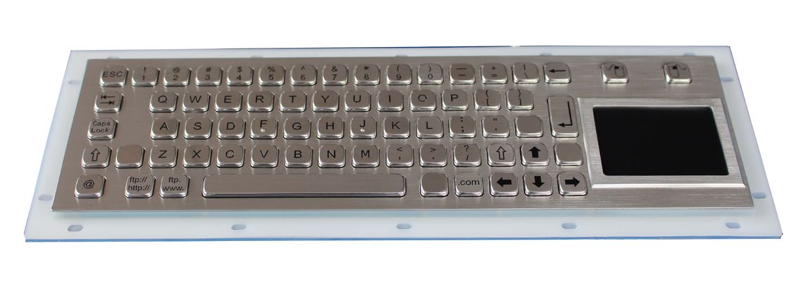 Ruggedized 67 Keys Real Panel Mounted Keyboard , 304 Metal Stainless Steel