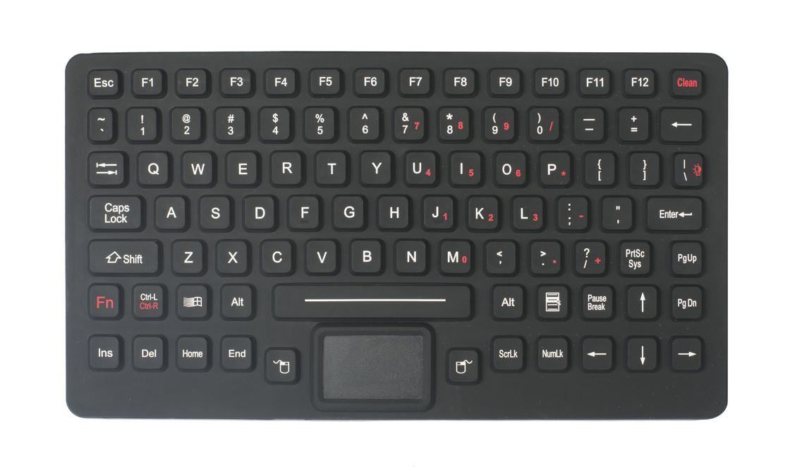 IP65 Waterproof USB Interface Silicone Industrial Keyboard With Touchpad