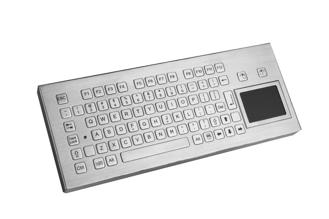 Weatherproof  stainless keyboard industrial metal keyboard with touchpad and function keys