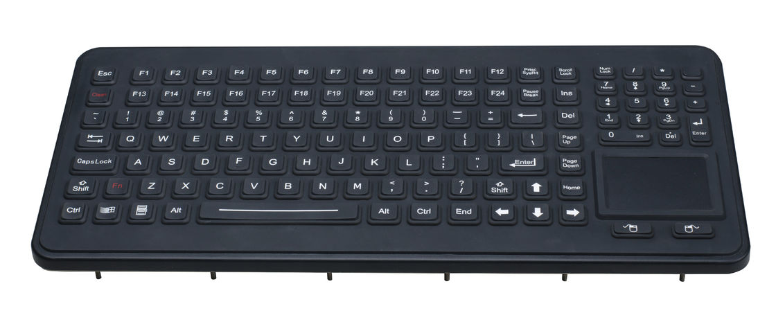 120 Keys durable antimicrobial silicone keyboard with touchpad numeric keypad