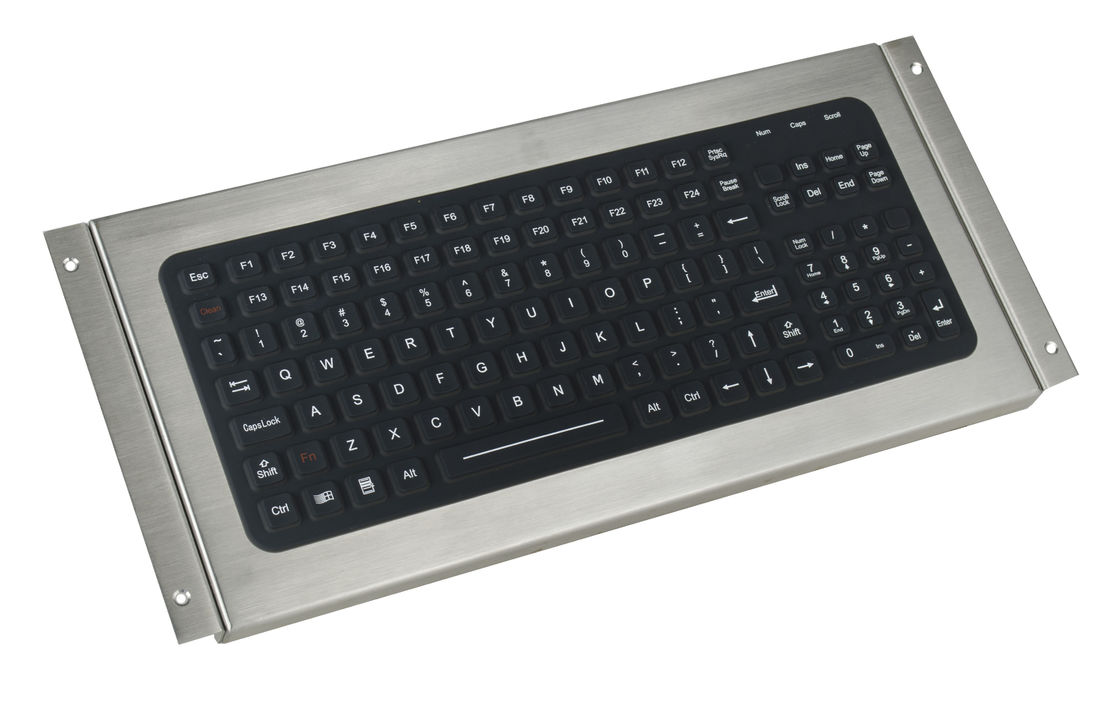 119 keys IP67 silicone industrial keyboard, USB black desktop keyboard