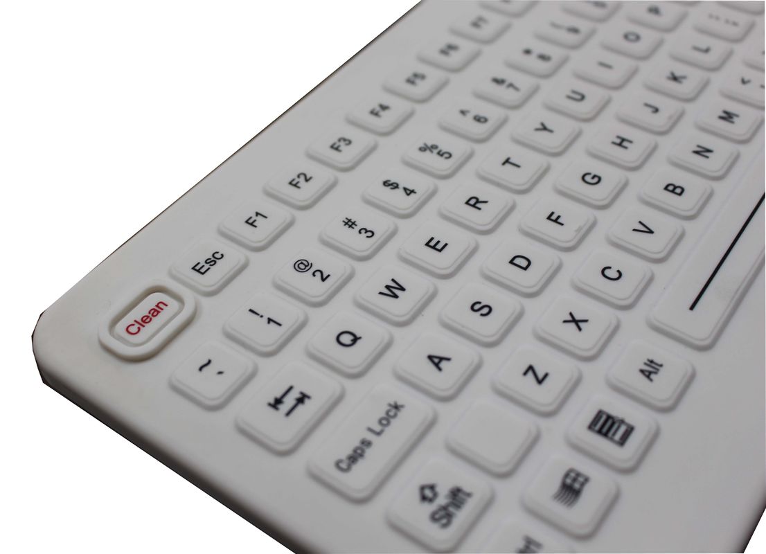 All In One Silicone Industrial Keyboard With Numeric Keypad white or black colour for medical