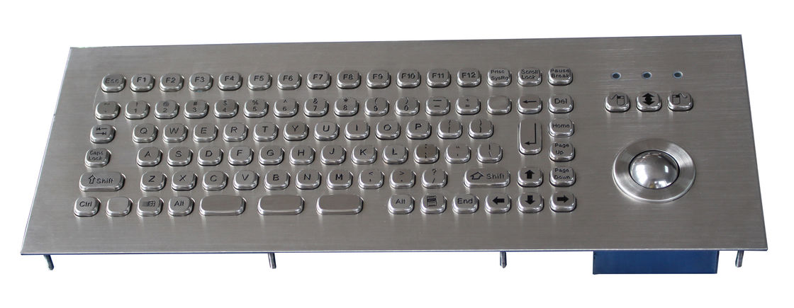 MINI 81 keys panel mount Industrial Keyboard With Trackball for information kiosk