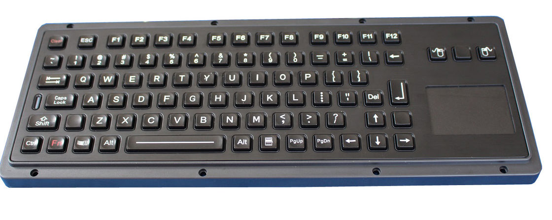 Black Marine Keyboard Water Resistance Industrial Keyboard With Touchpad
