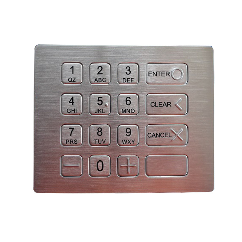 OEM / ODM Vandal Proof Panel Mount Metal Keypad With 16 Button RS232 ...