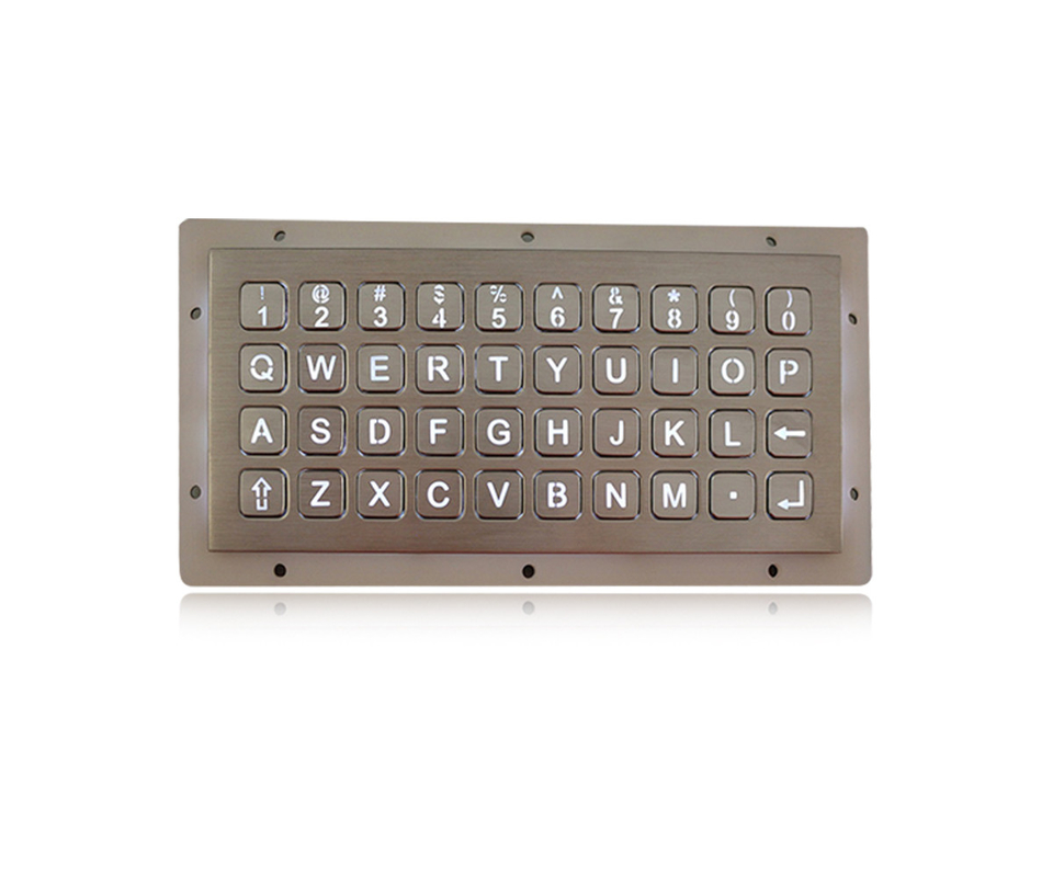 Alphanumeric 40 Buttons Stainless Steel Keypad Dot Matrix Backlit Panel ...