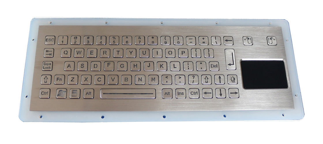 Compact Format Panel Mount Keyboard Industrial With Dynamic Waterproof Sealed Touchpad
