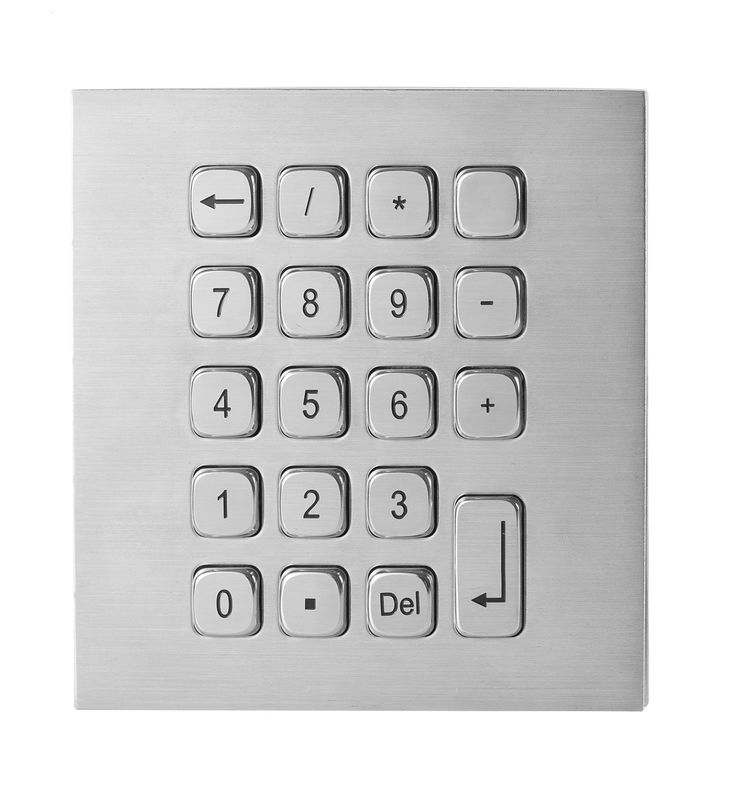 19 Keys Water Proof Metal Keypad Stainless Steel desk top solution with USB and PS2 interface