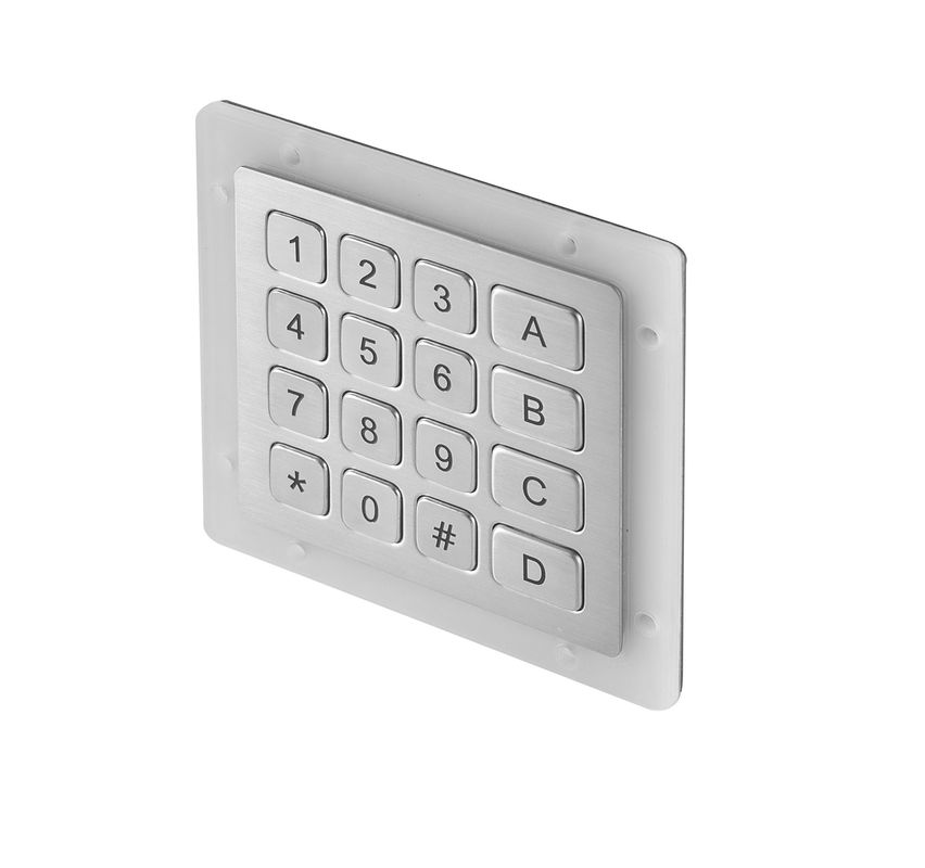 Stainless Steel matrix usb numeric keypad 16 keys compact format