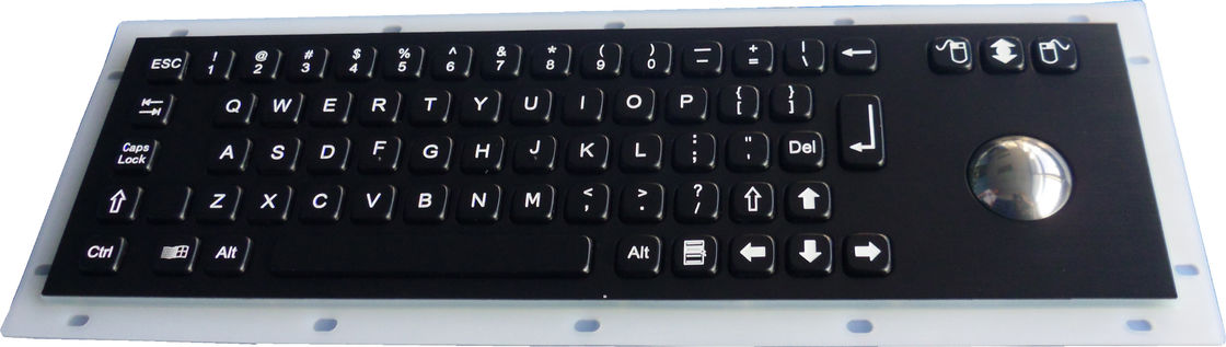 Custom Panel Mount Keypad Black Titanium Support PS2 / USB 2.0 Mm Key Travel