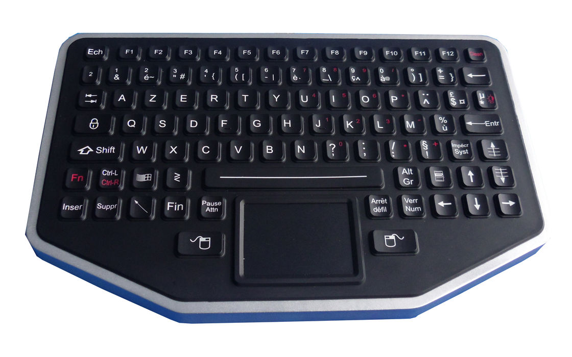 Flat Desktop Silicone Industrial Keyboard , Silicone Rubber Keypad With Optional Housing