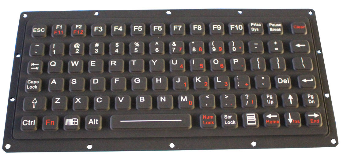 81 Keys Durable IP65 Waterproof Military Mini Silicone Ruber Keyboard For Ruggedized Computer