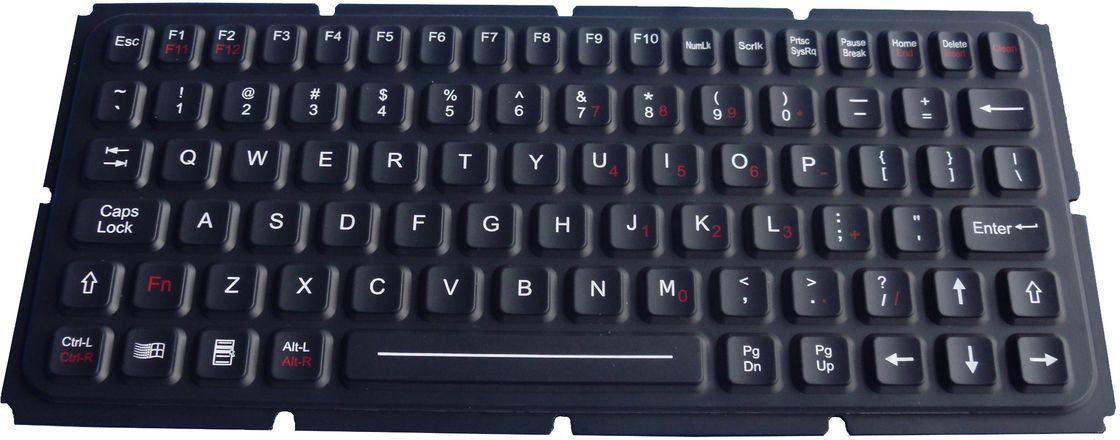 IP65 thin silicone industrial keyboard with OEM version for ruggdeized computer