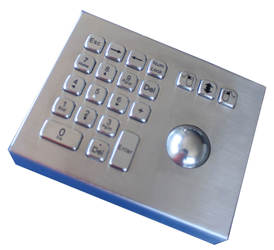 Rugged Weather proof industrial stand alone laser trackball mouse with numeric keypad