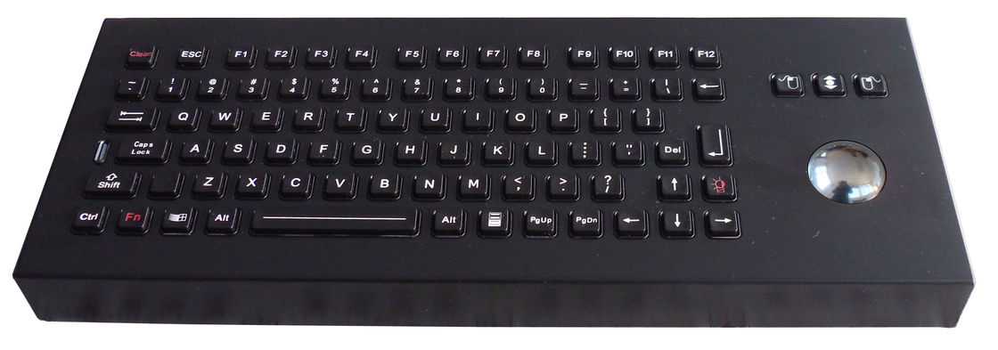 Salt fog proof black backlit stand alone ruggedized keyboard with 85 key for military