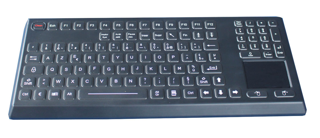 108 IP68 keys washable antimicrobial silicone industrial keyboard for medical
