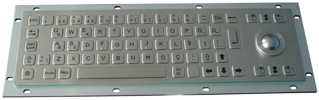0.45mm flat keys stainless steel mechanical keyboard with 800 dpi optical trackball