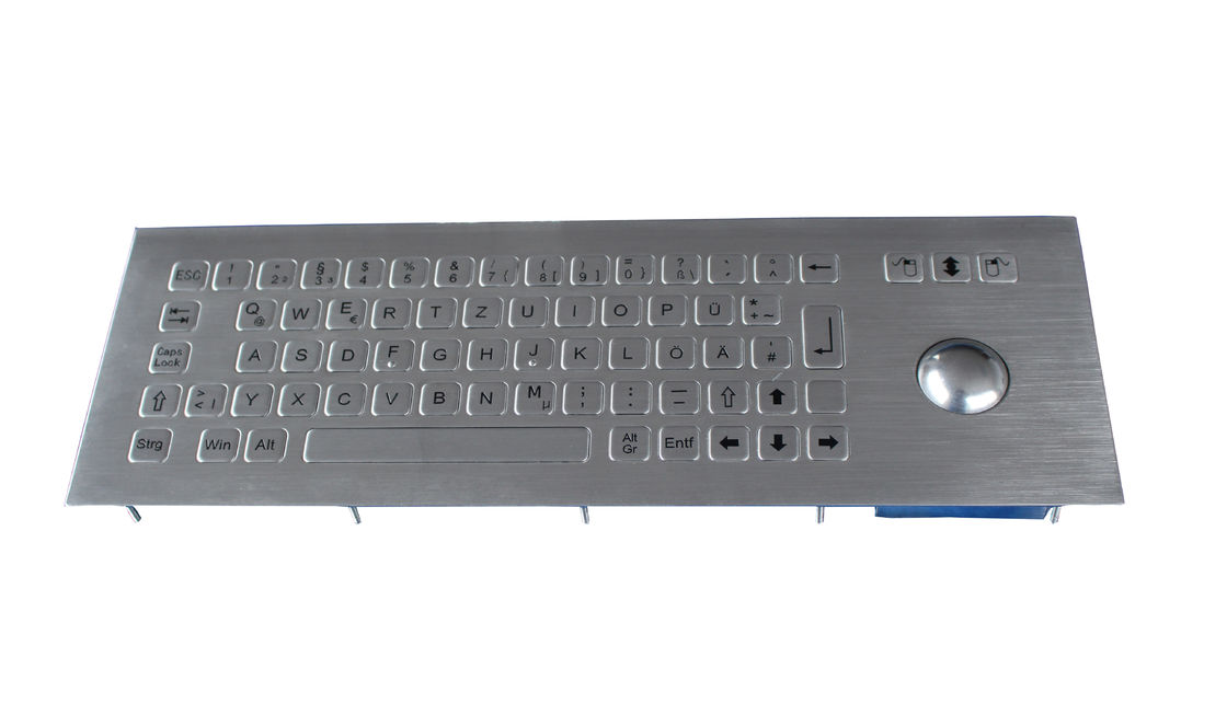 69 key IP65 static rated kiosk keyboard with trackball vandal resistant keyboard