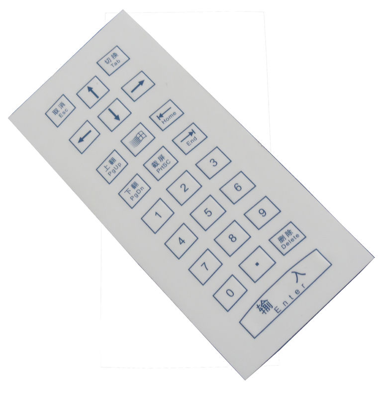 Rugged medical membrane numeric keypad with top panel mounting and USB interface