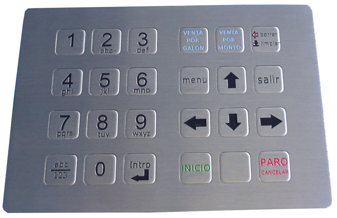 Stainless steel metal keypad for kiosk