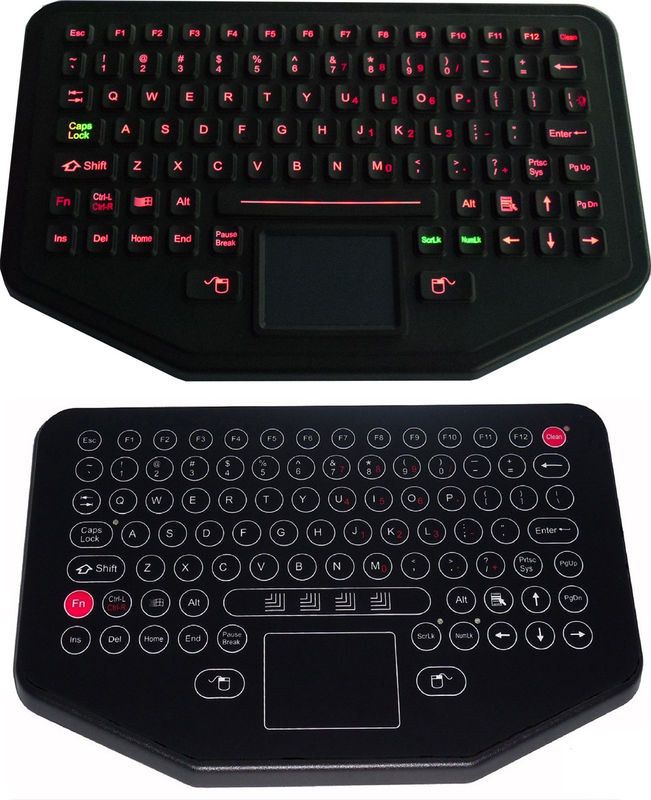 Water proof movable desktop industrial membrane keyboard with sealed touchpad