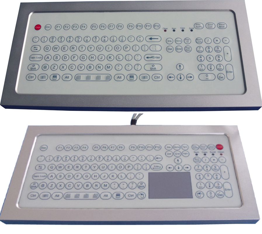 USB Industrial Membrane Desktop Keyboard  , Compact Keyboard With Touchpad